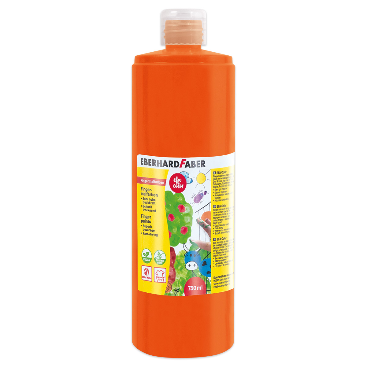Fingermalfarbe 750ml kadmiumorange dunkel