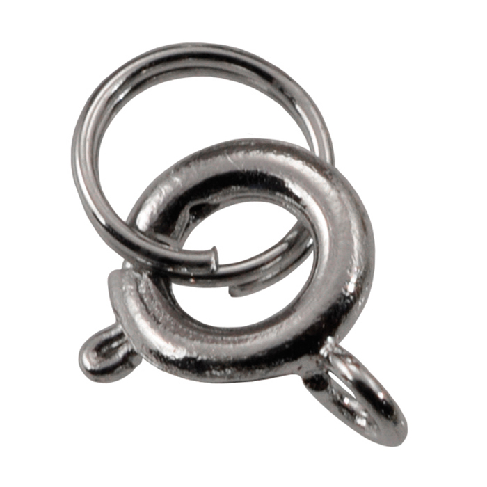 Federring + doppelter Spaltring 7mm 50 St. platinfarben