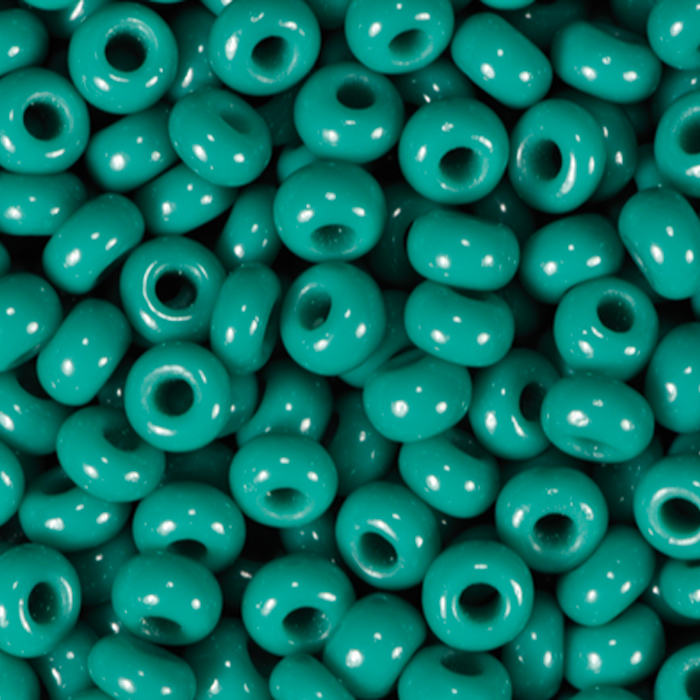 Rocailles satt glänzend 2,6mm 500g dunkelgrün
