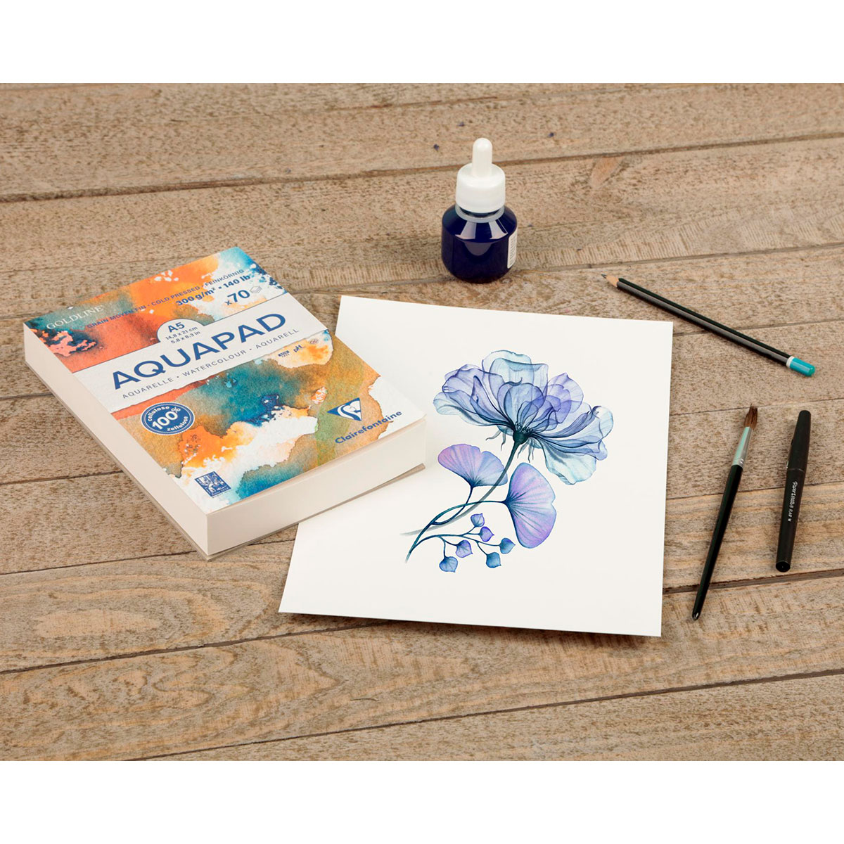 53775721_3 Aquapad Aquarellblock 300g/m² A4 50 Blatt weiß