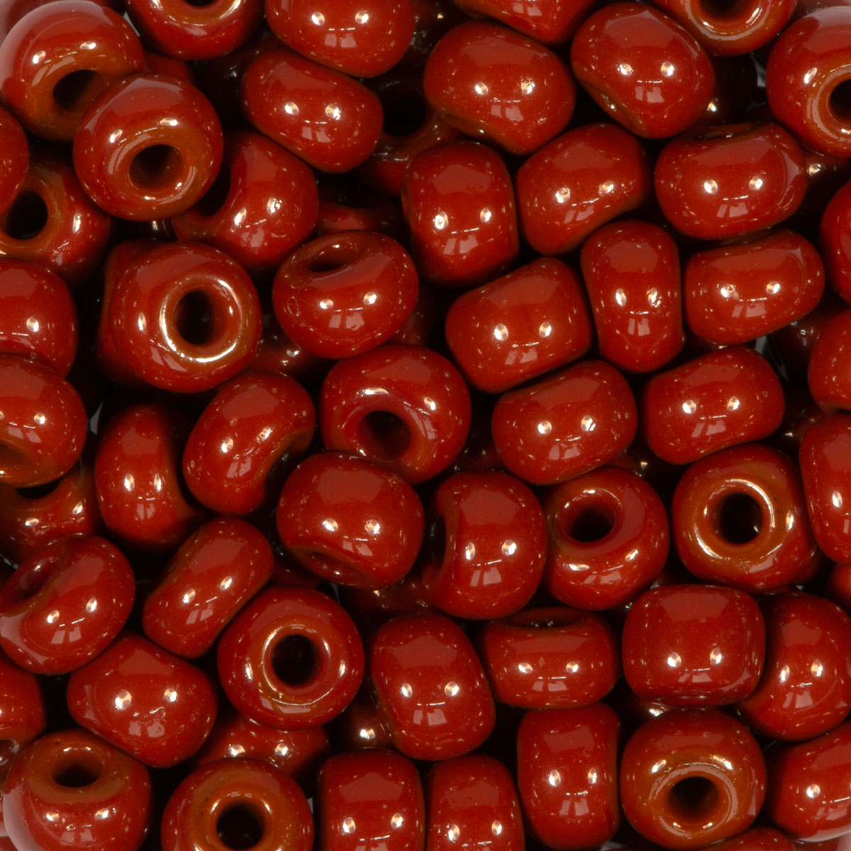Rocailles satt glänzend 4,5mm 17g hellbraun