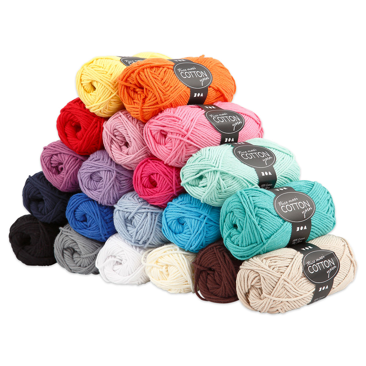 Baumwollgarn-Set 20 Farben à 50g