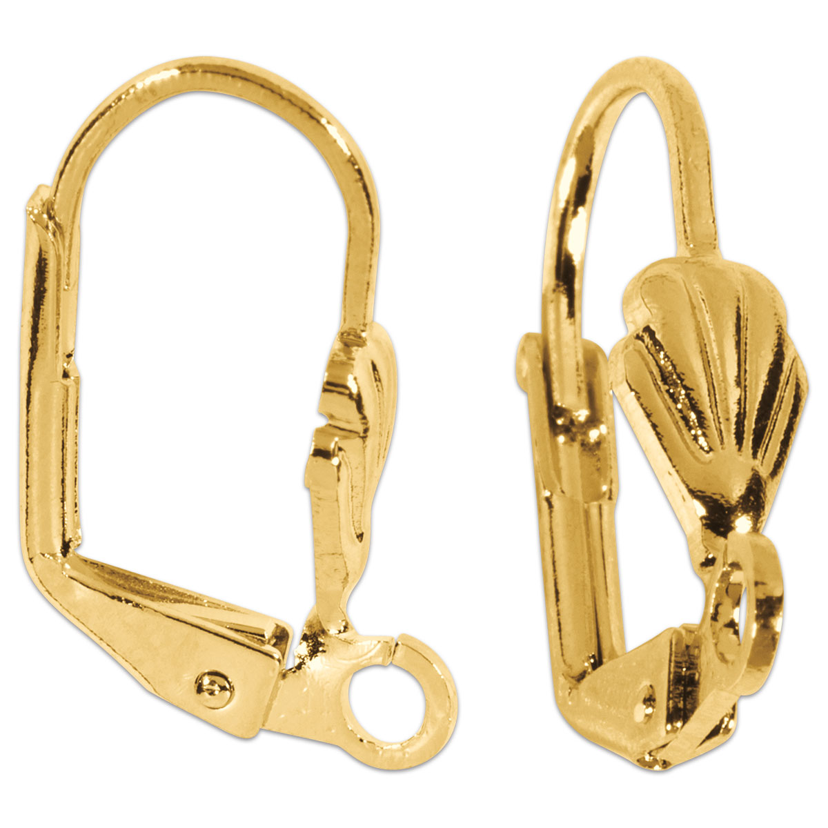 Brisuren mit Öse Metall 2 St. goldfarben