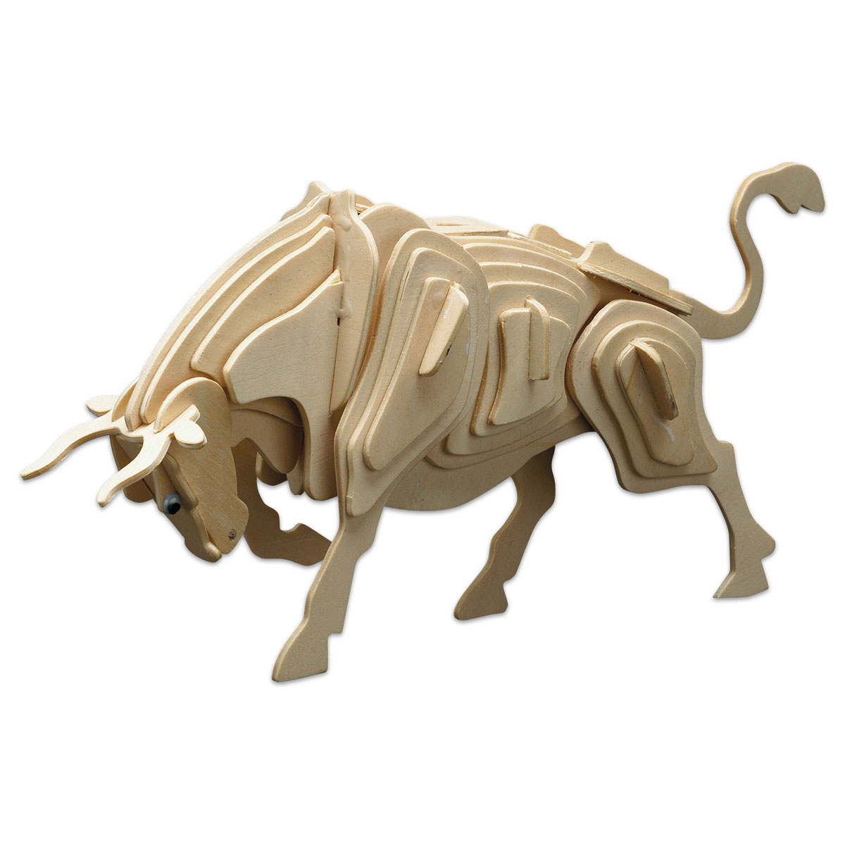 58708529iP5TOq0d3UC15 Holzbausatz Stier 34x15cm 44 Teile
