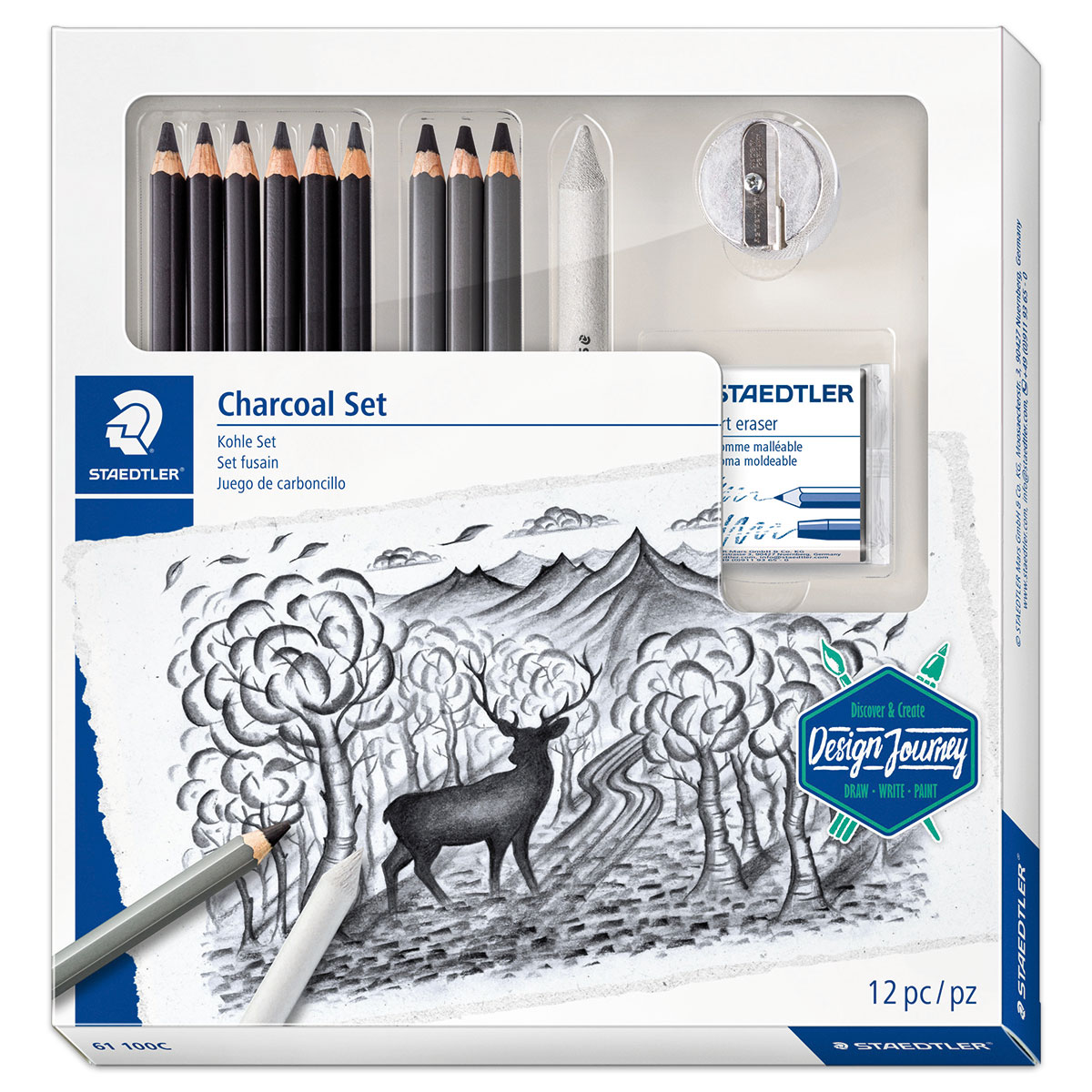 Staedtler Kohle-Set Zeichnen 12-teilig