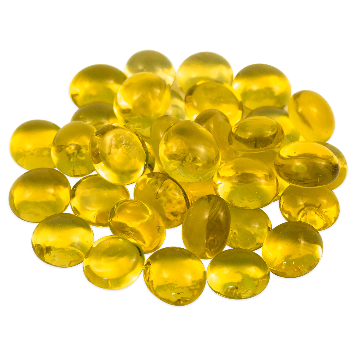 Glasnuggets Ø15-20mm 100g gelb Glasnuggets Ø15-20mm 100g gelb
