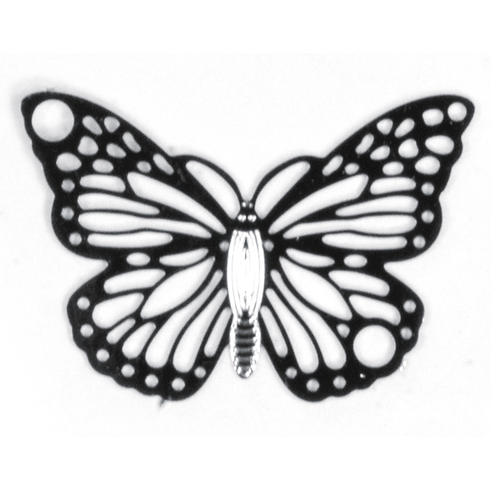 Metallzwischenteil Schmetterling ca. 19x13mm platinfarben