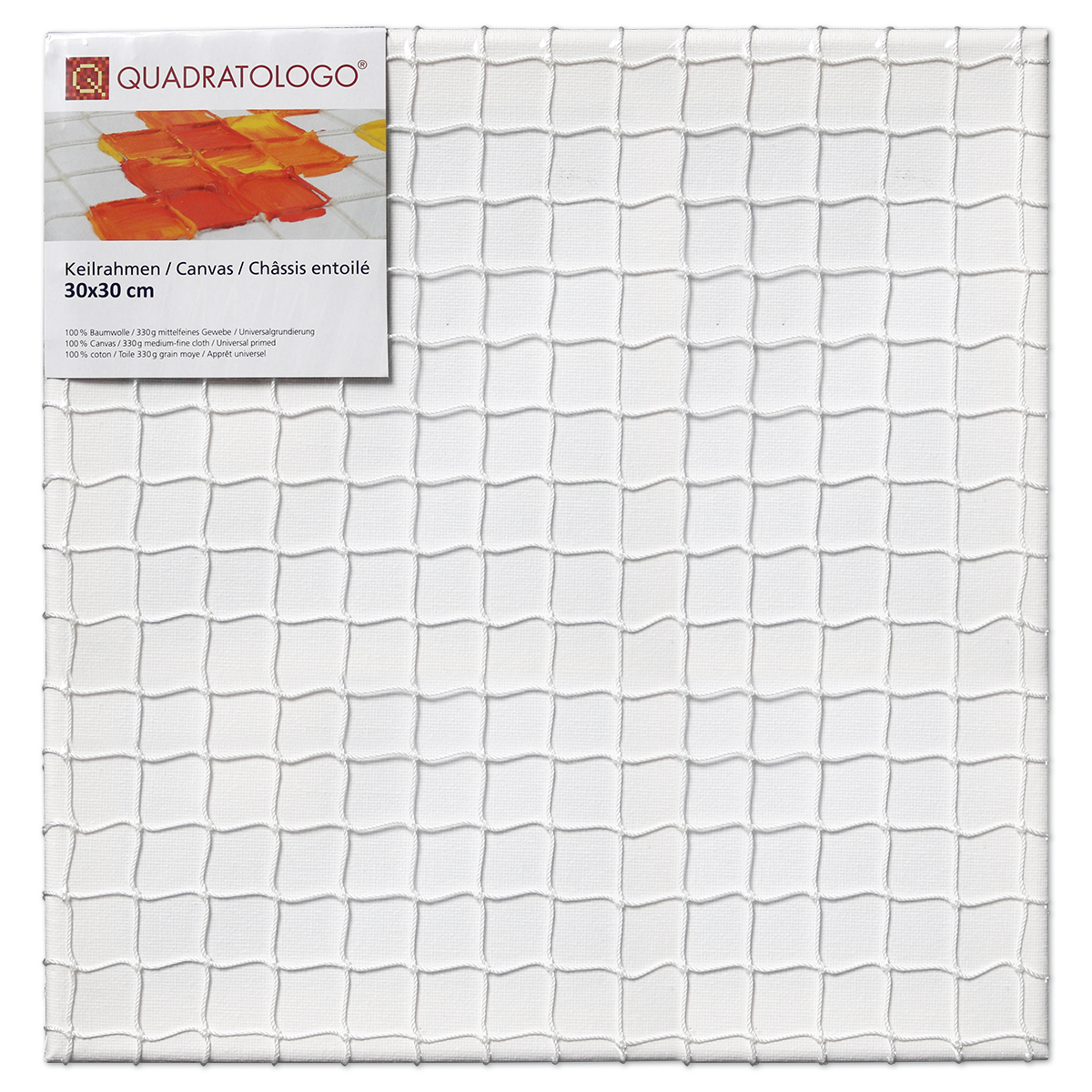 56203030JyunsZqwXvXDA Quadratologo Keilrahmen mit Netz 30x30cm