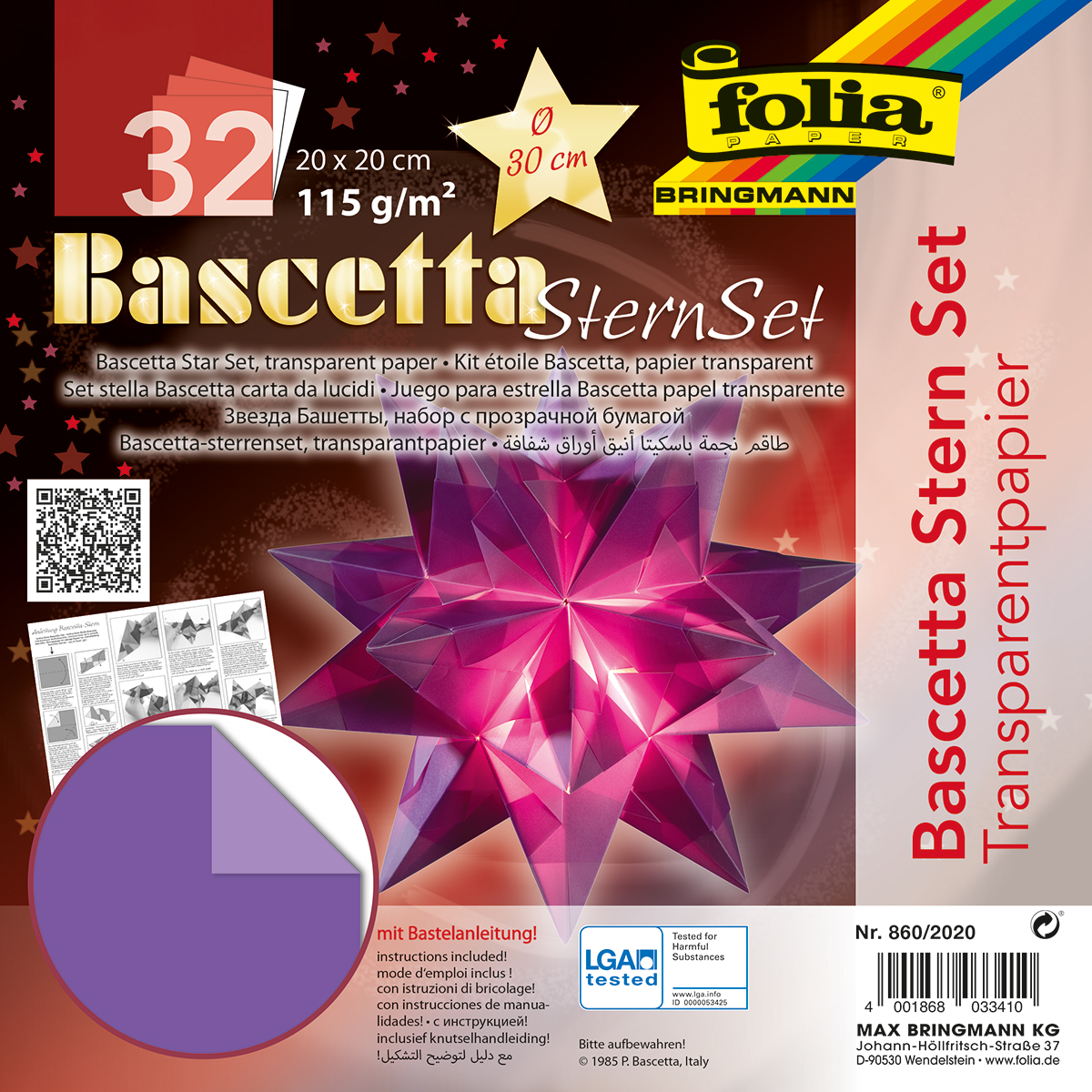 Bascetta-Stern ca. Ø 30cm 32 Bl. violett