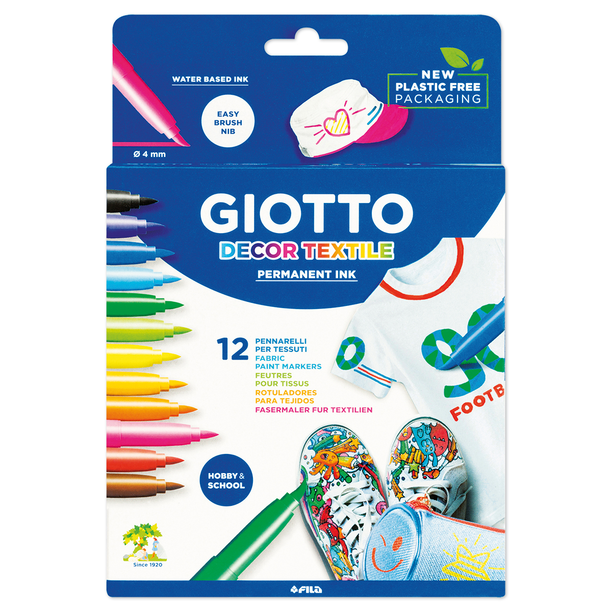 Giotto Decor Textile Stoffmalstifte 12 St./Farben