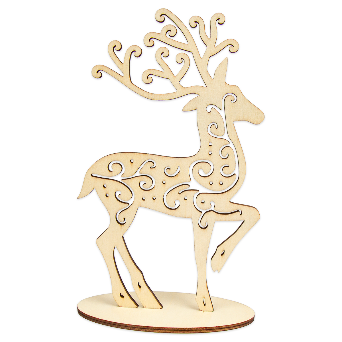 Stehfigur Hirsch MDF 4mm ca. 11,7x19,3cm hoch