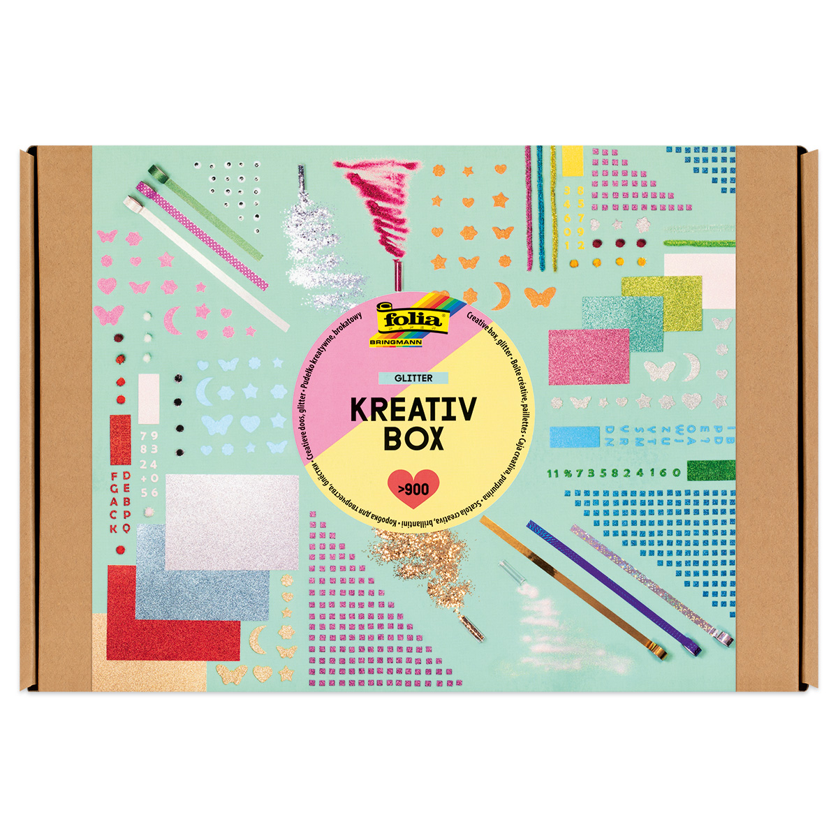 Kreativbox-Set Glitter ca. 900-teilig