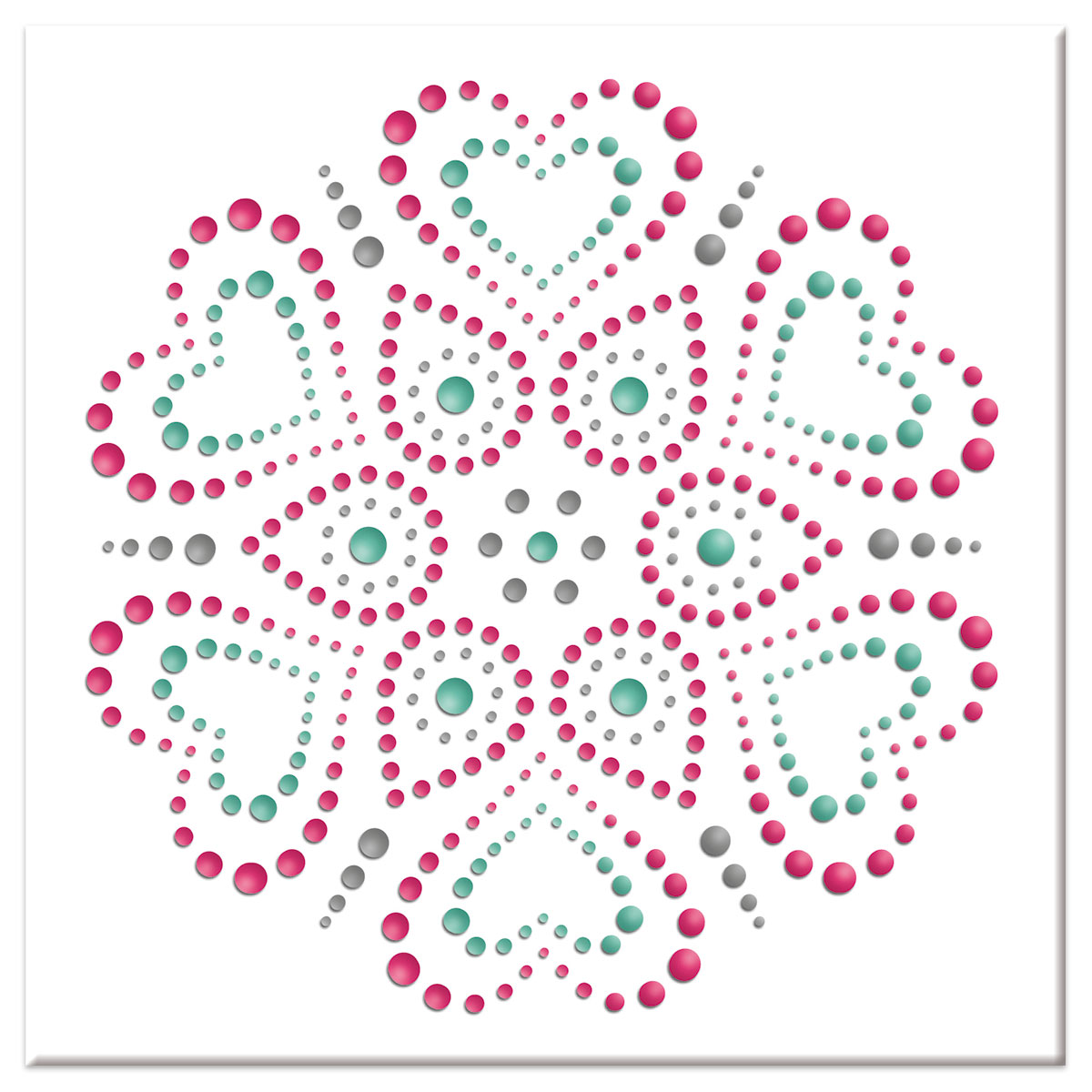 Tangle-Keilrahmen-Set 20x20x2cm Mandalove