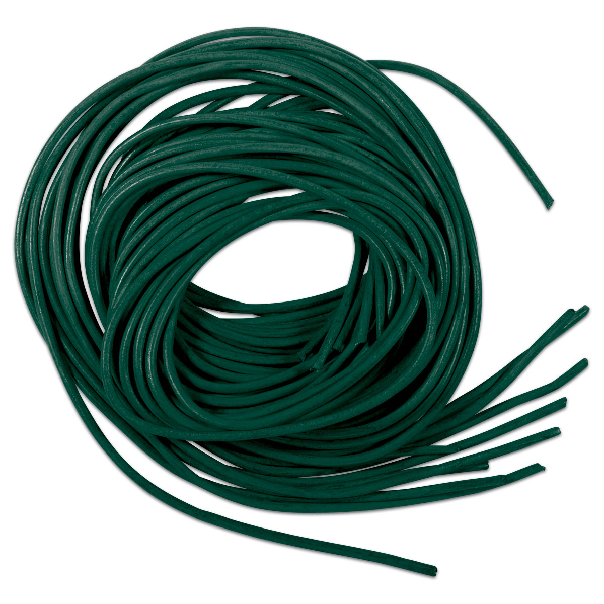 Lederriemchen rund 1-1,5mm 1m 10 St. dunkelgrün