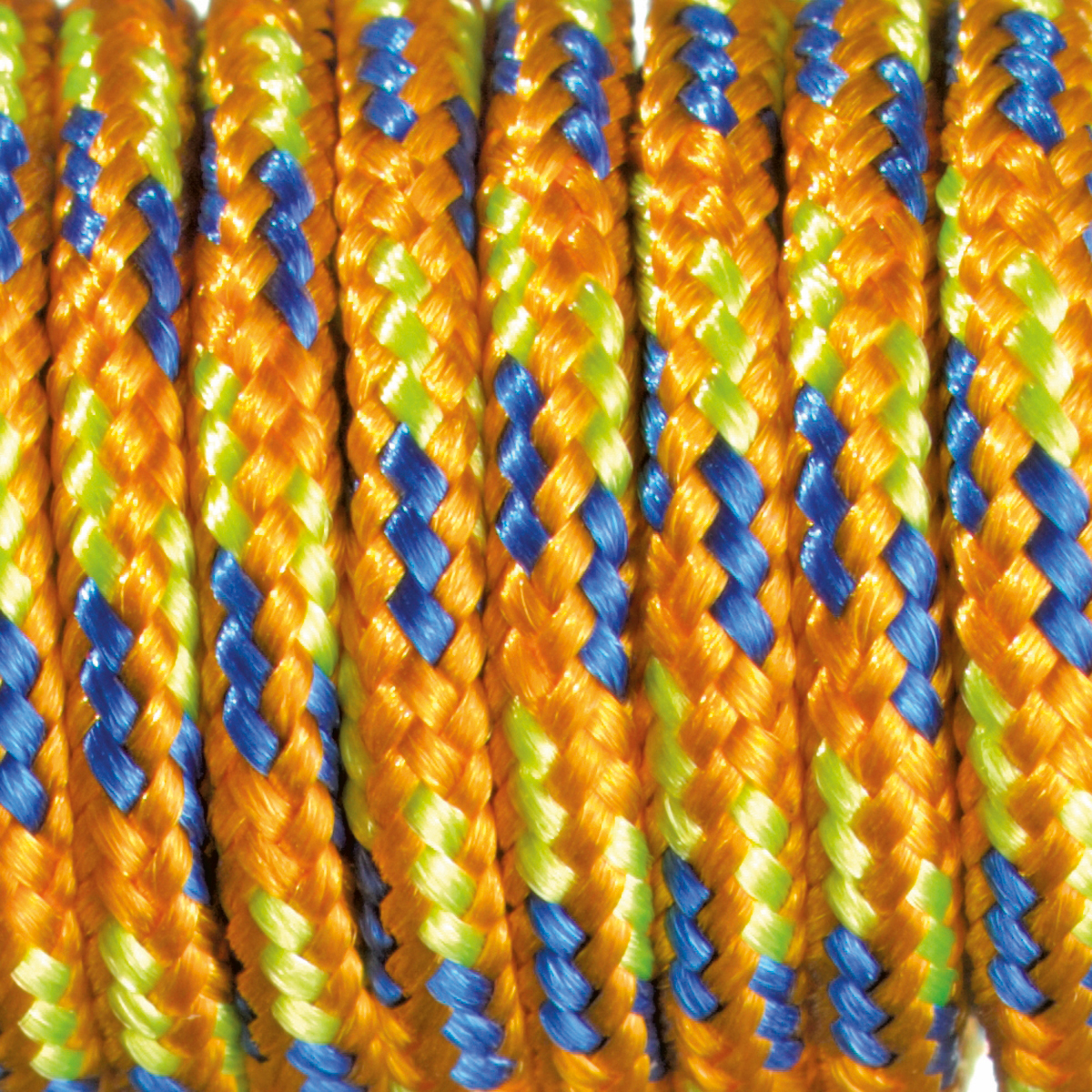 Paracord-Garn colour mix rund 2mm 50m orange/blau/hellgrün