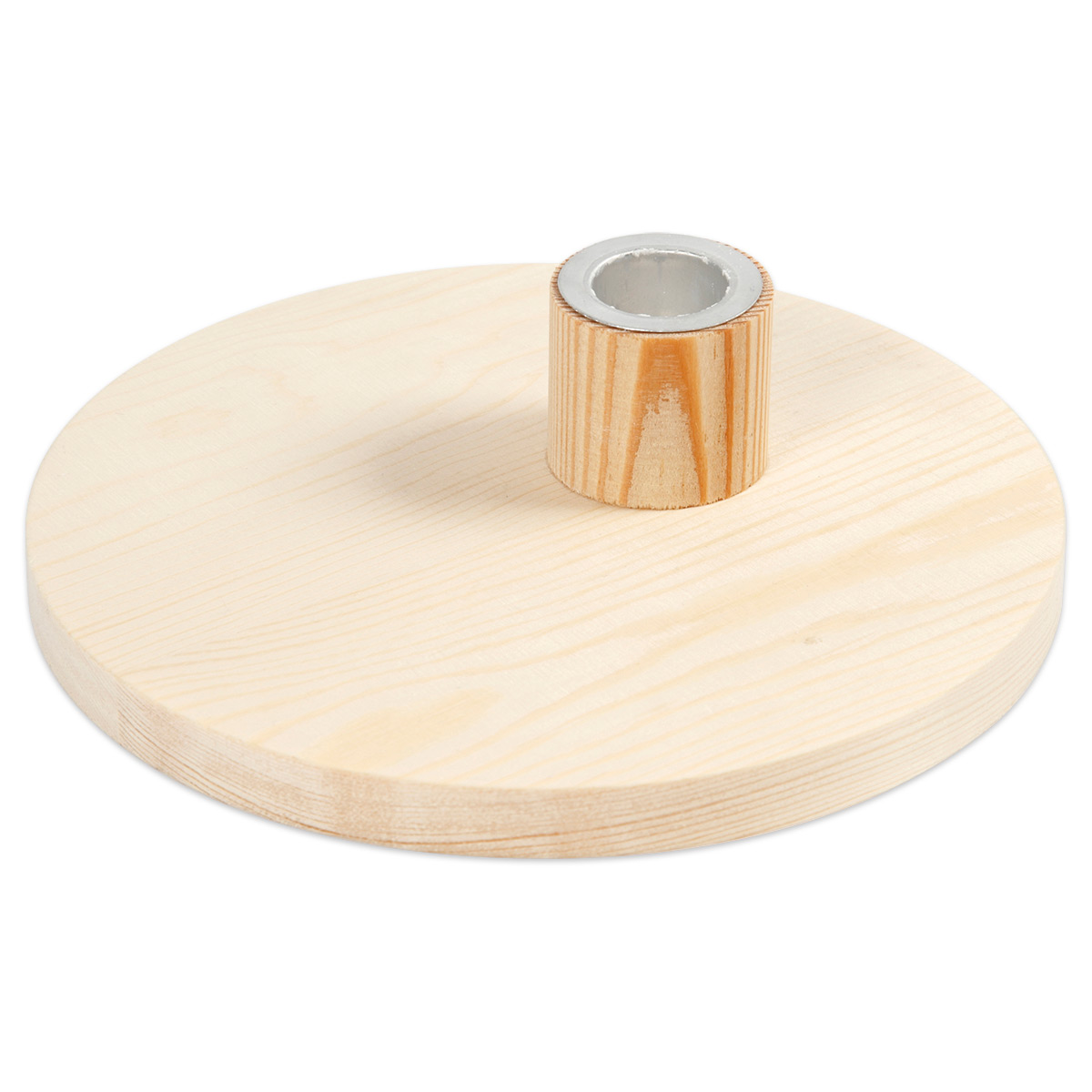 Kerzenhalter Holz Platte Ø 16x4cm natur