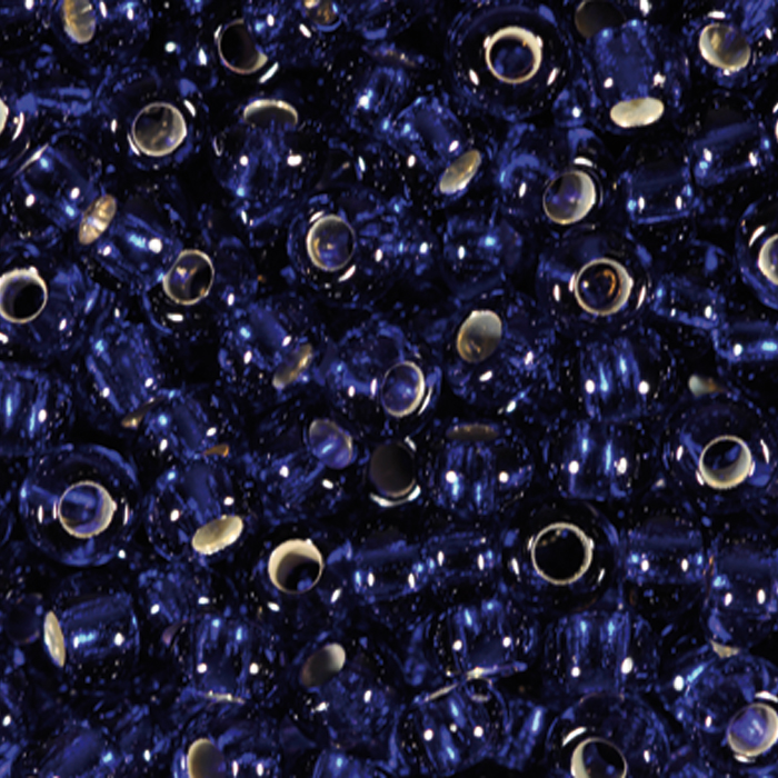 Rocailles transparent 2,6mm 17g lapis