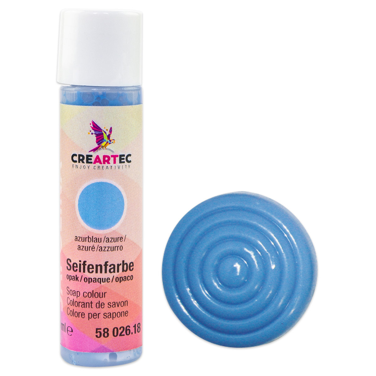 5265826185bxxoSHBL3caC Sapolina Seifenfarbe 10ml opak azurblau