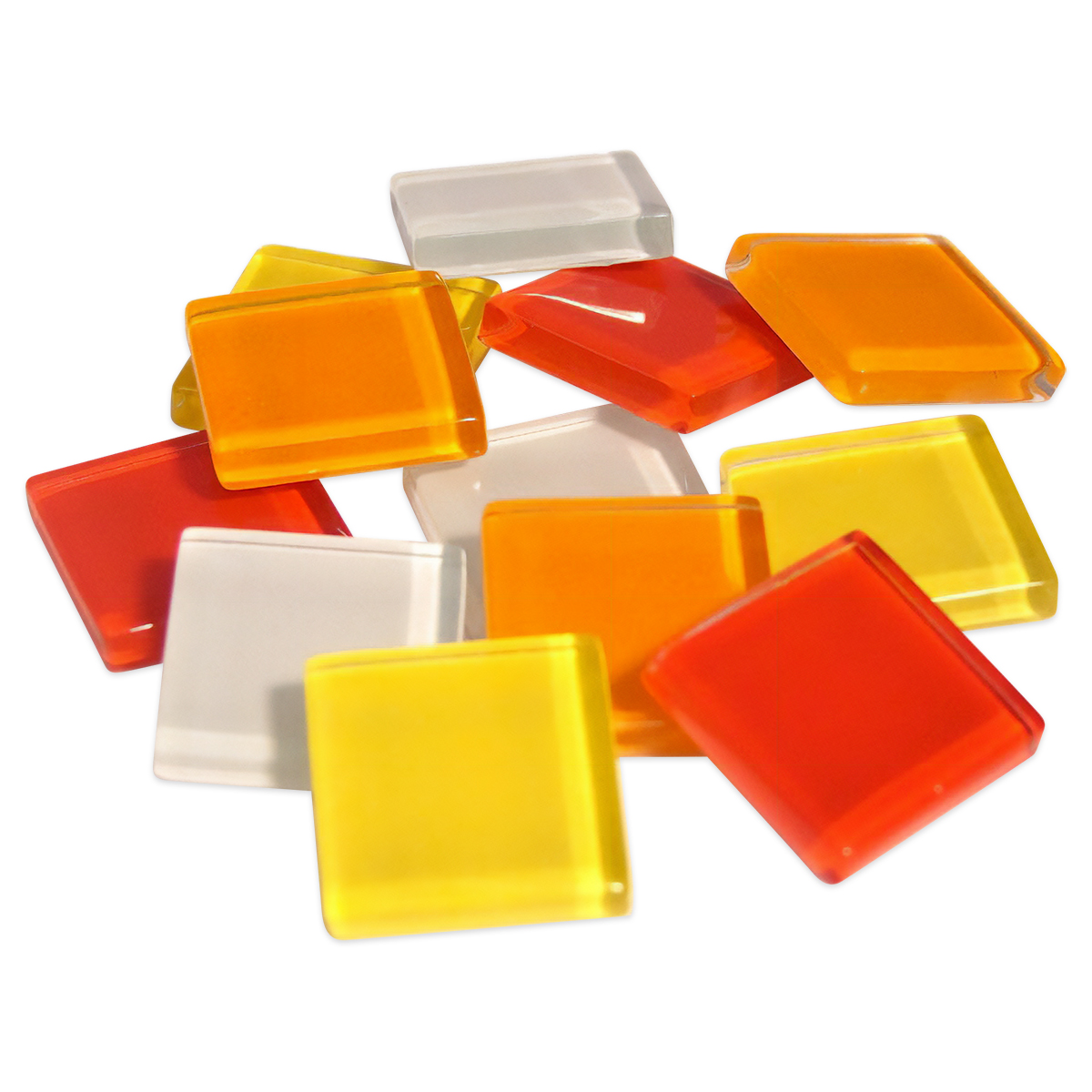 Mosaik Soft-Glas 20x20x4mm 1kg gelb-rot mix Mosaik Soft-Glas 20x20x4mm 1kg gelb-rot mix