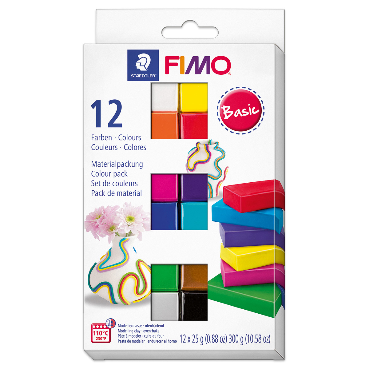 FIMO Soft Basic Set 12 St./Farben à 25g