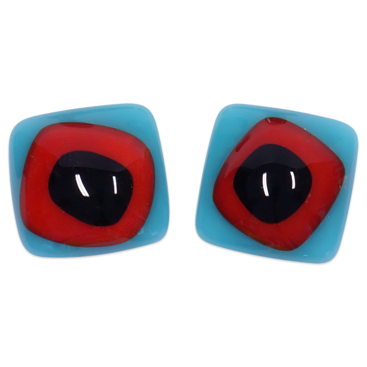 Arco-Iris Glasschmuck ca. 15x15mm bis 20x20mm blau 2 St.