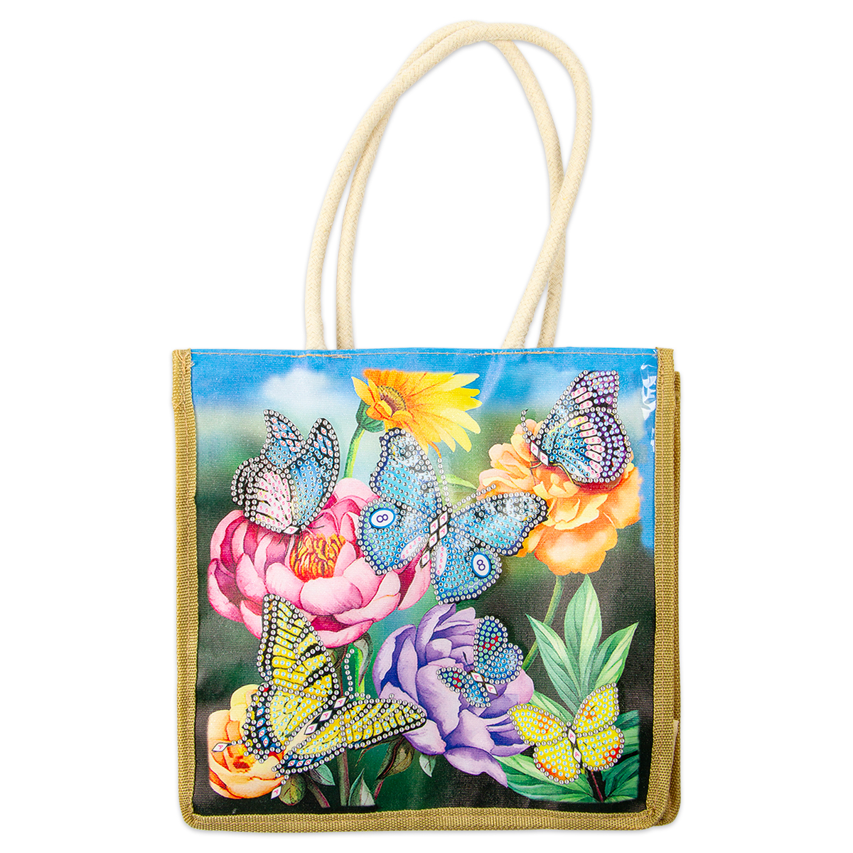 Diamond Painting Creativ-Set Tasche Schmetterlinge