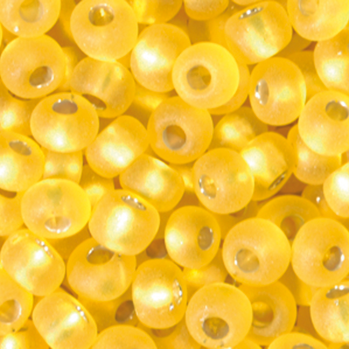 Rocailles transparent matt 2,6mm 17g gelb