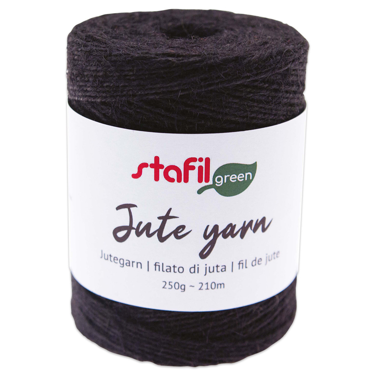 Jutegarn Ø 2mm 250g schwarz