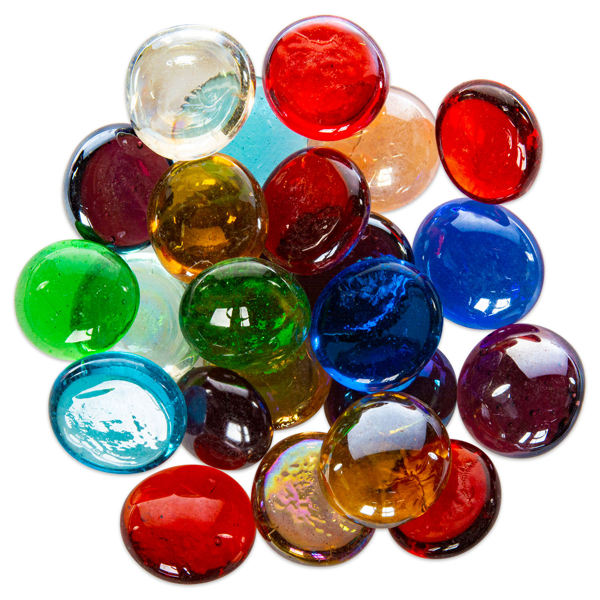 56605920GnrRGgeCwaSsh Glasnuggets Ø15-20mm 100g irisier. bunt