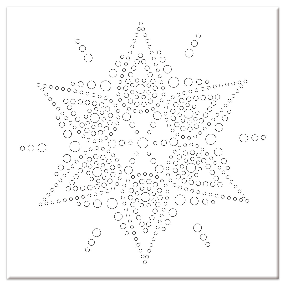Tangle-Keilrahmen 20x20x2cm Dotmandala Stern