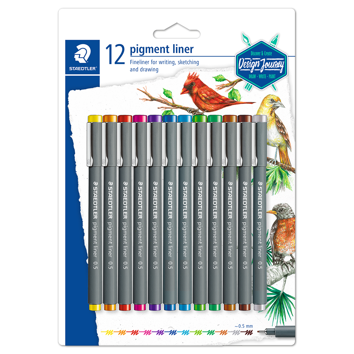 Pigment-Liner Fineliner 12 St./Farben