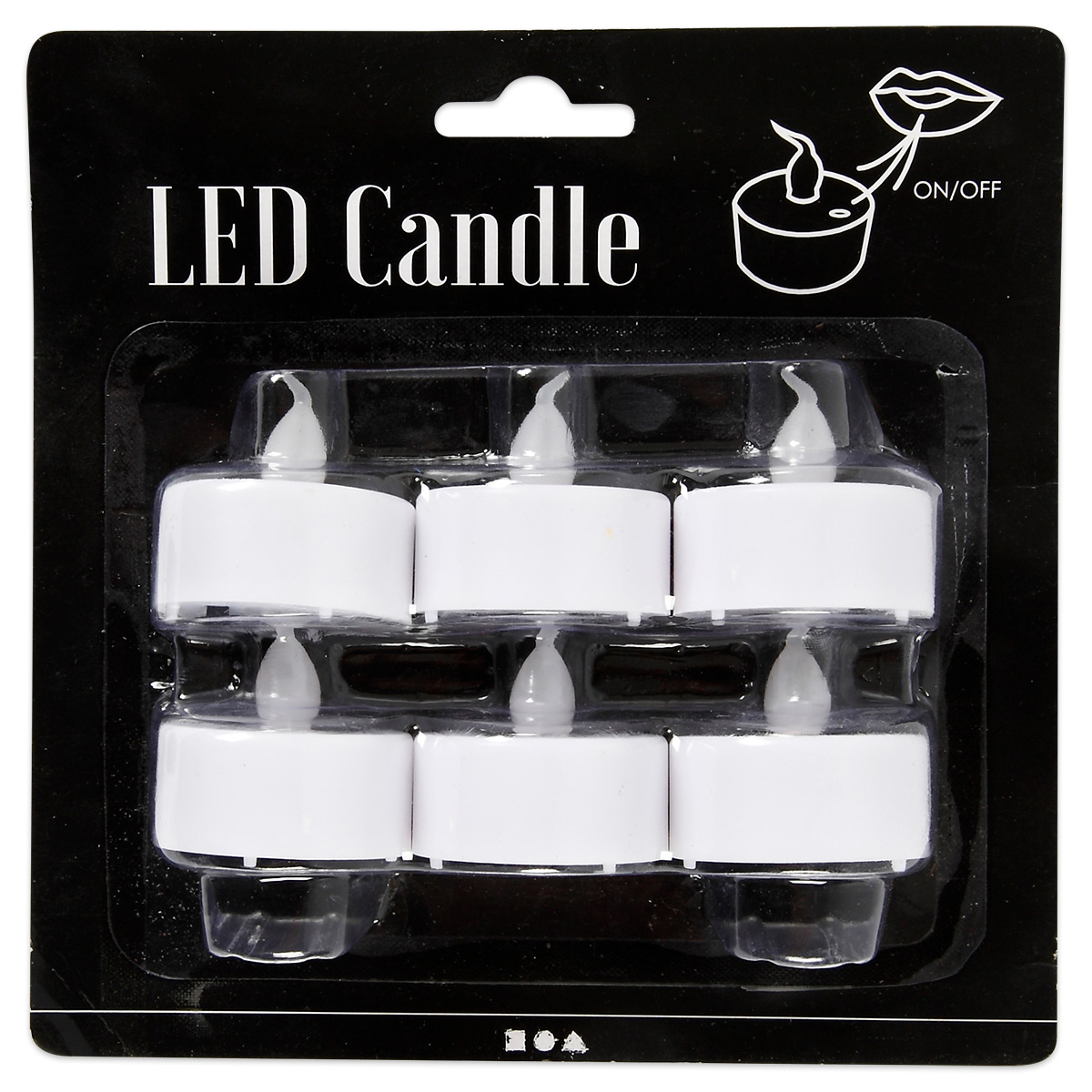 LED-Teelichter Ø 38x35mm 6 St. weiß