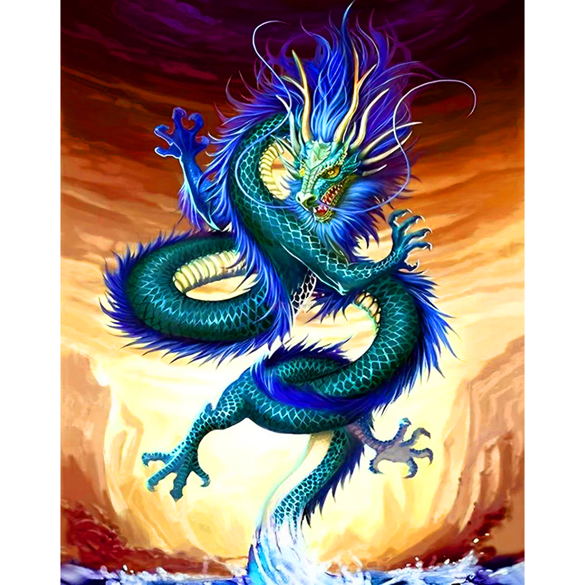 Diamond Painting 30x40cm Drache