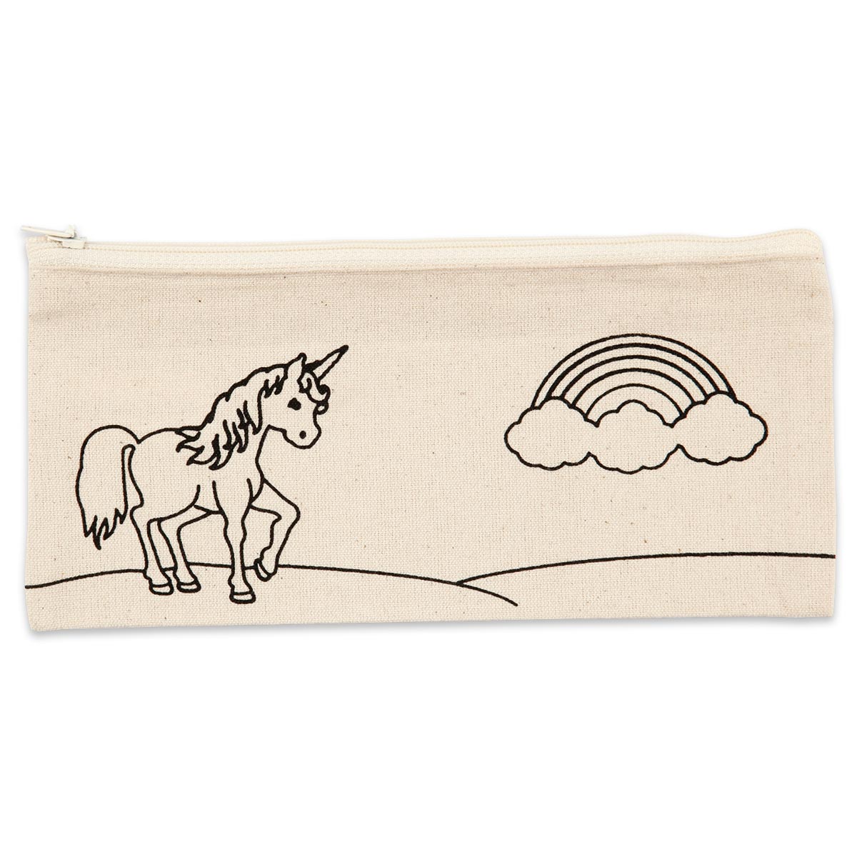Stifte-Mäppchen Einhorn 21x9cm hellnatur