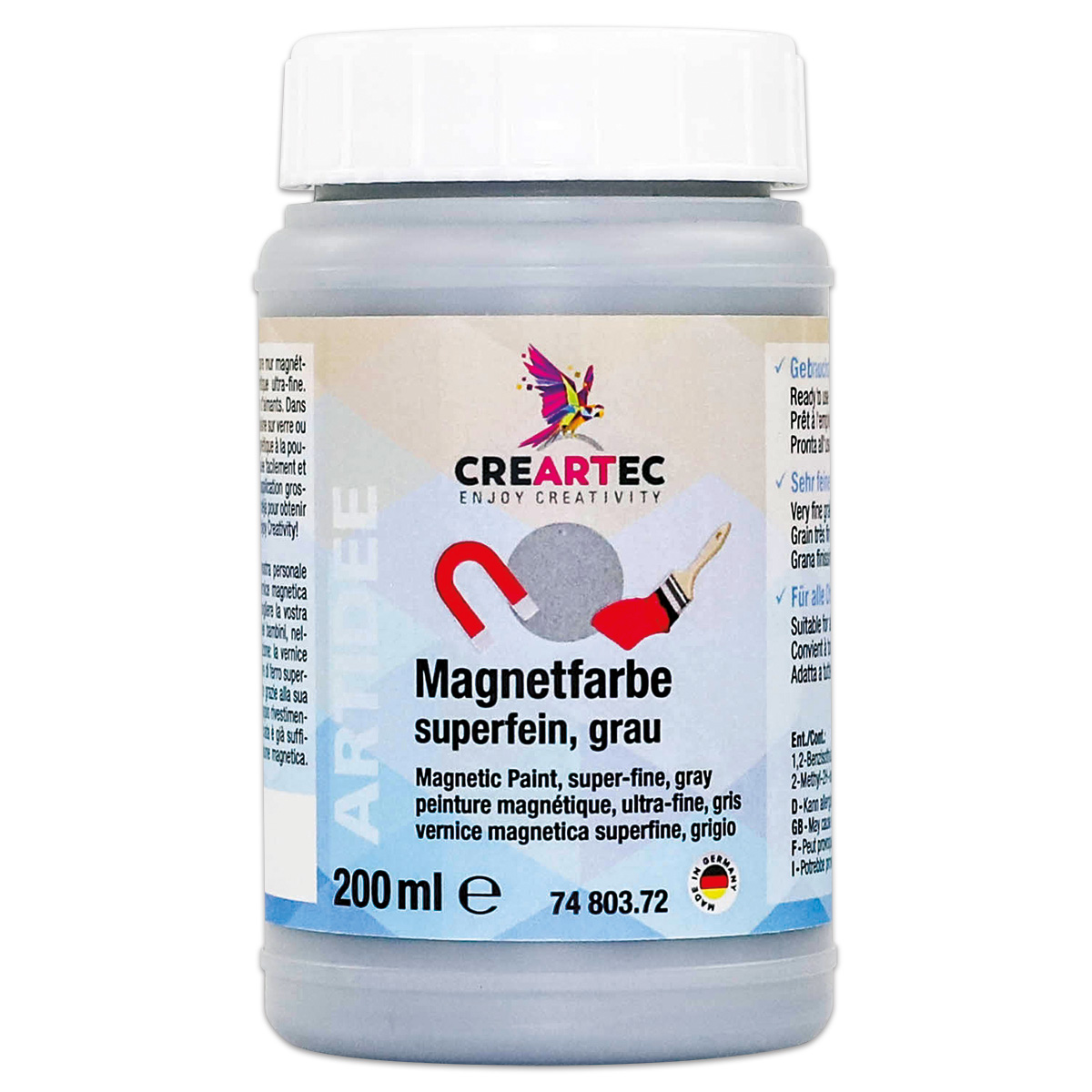 Magnetfarbe superfein 200 ml grau