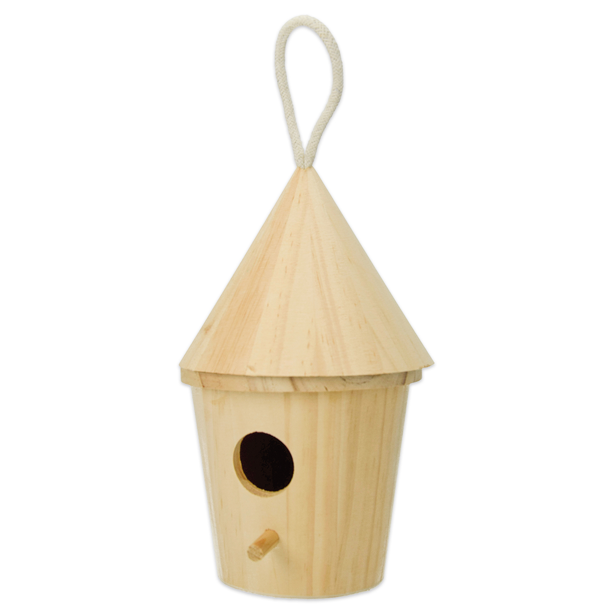 Vogelhaus rund Ø 13cm H 20,5cm natur