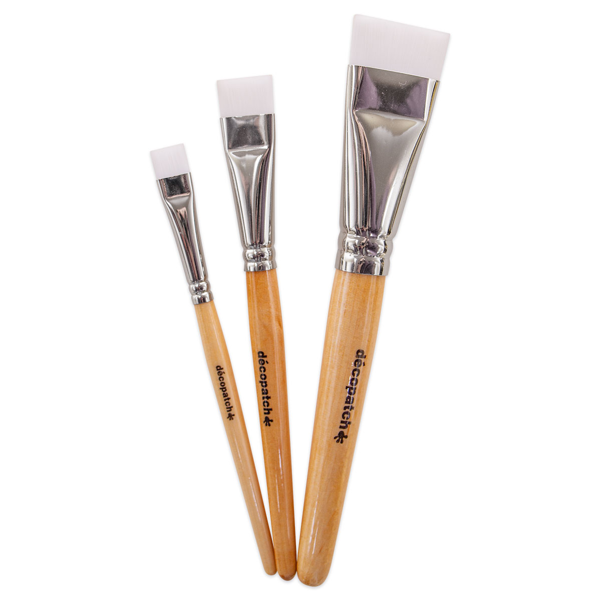 Klebstoffpinsel Nylon flach 3er-Set