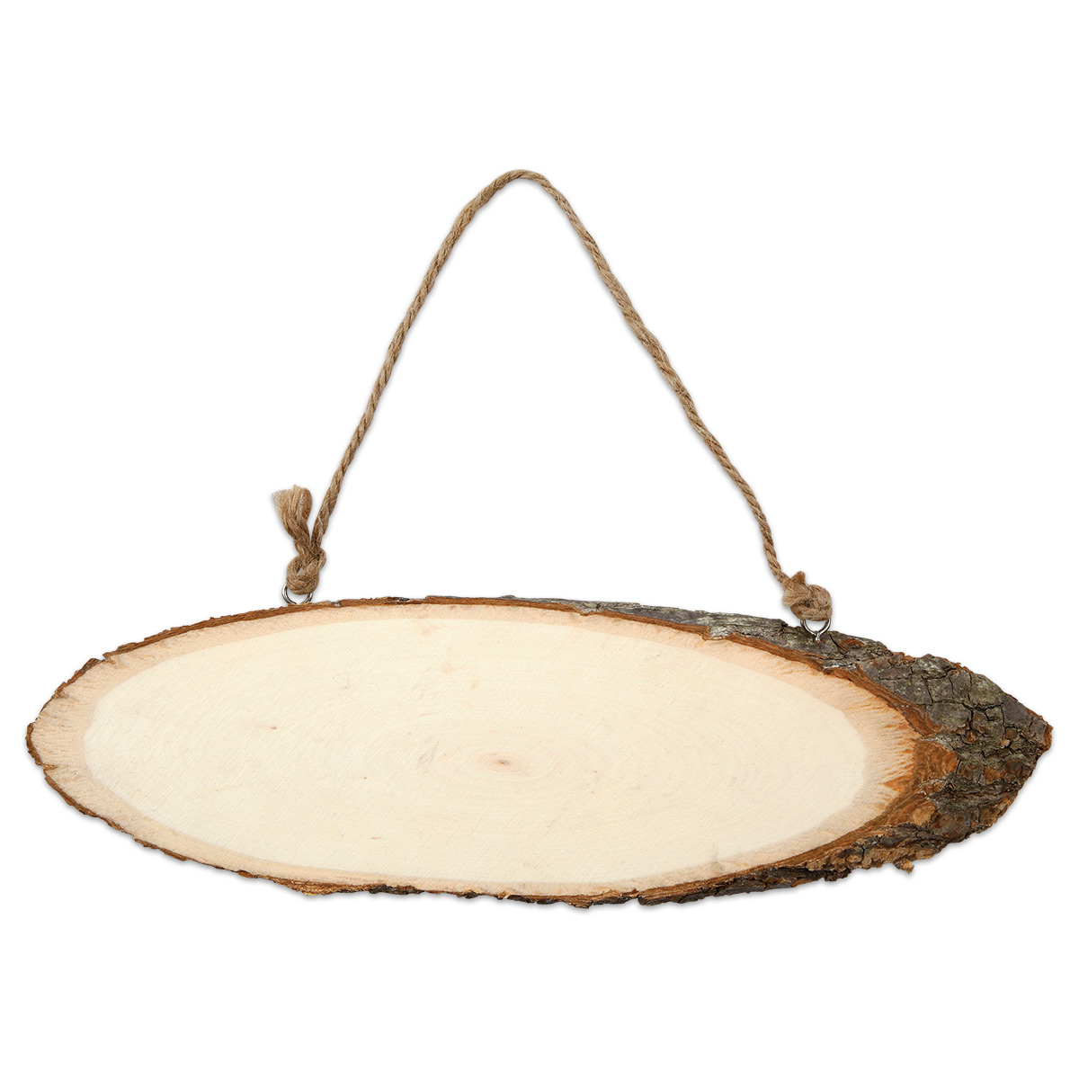 Türschild Holz mit Rinde oval Breite 23-28cm Höhe 6-10cm
