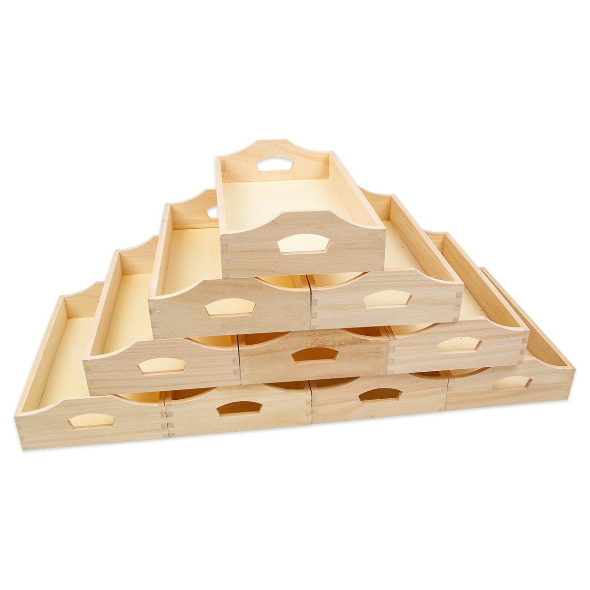 Großpackung Holztablett 30x17x5cm 10 St. natur