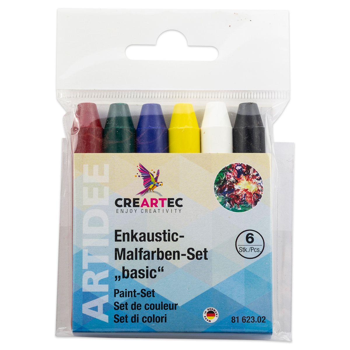 Enkaustik-Malfarben-Set 6 St. basic Enkaustik-Malfarben-Set 6 St. basic