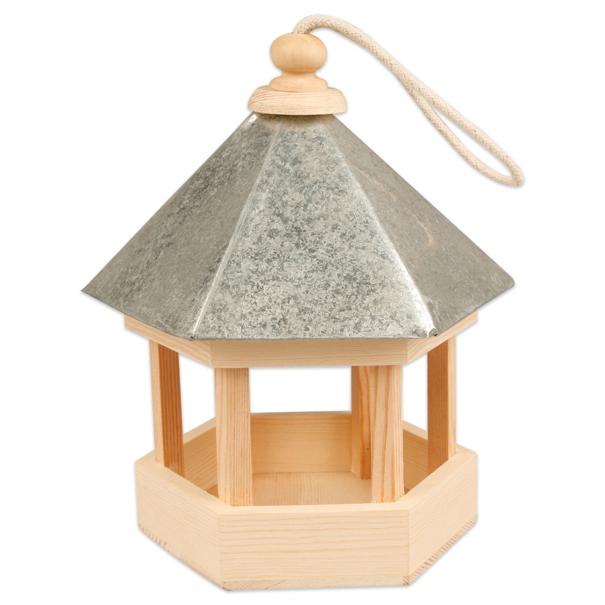 Vogelfutterhaus Holz 22x18x16,5cm natur