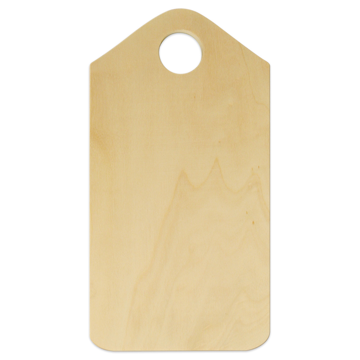 Holzbrettchen mit Loch ca. 28x15cm geschwungen