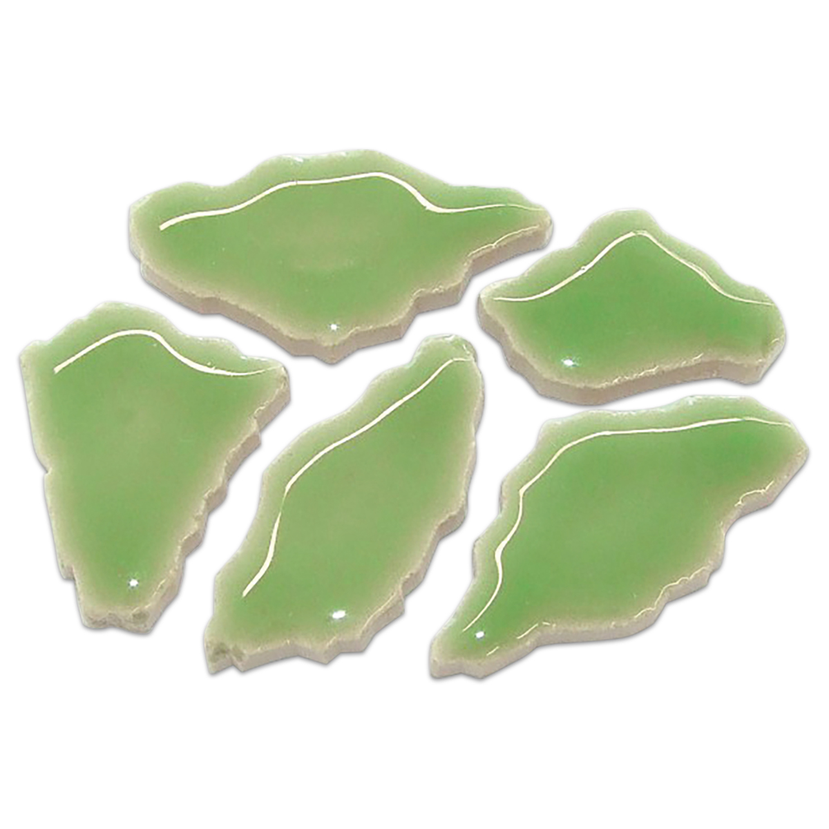 Flip-Keramik 2-6cm 3kg ca. 260 Steine schilfgrün