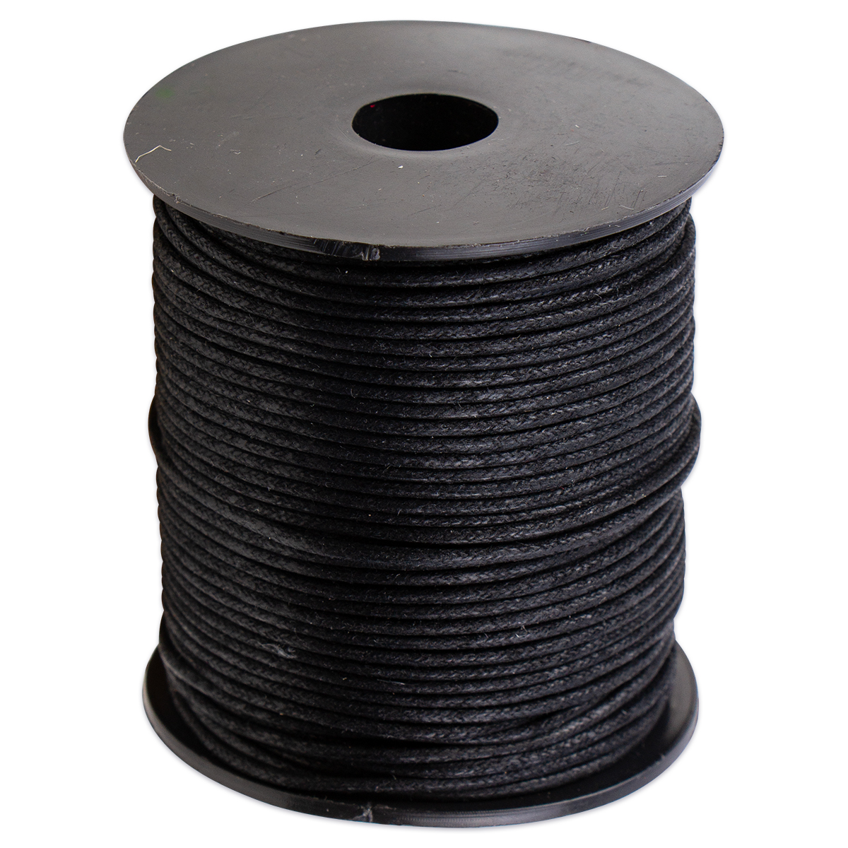 Baumwollkordel gewachst 1,5mm 50m schwarz