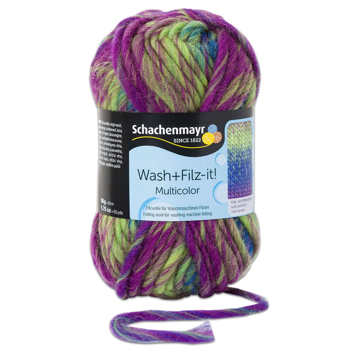 Wash+Filz-it Filzwolle multicolor 50g karibik color