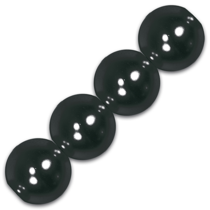 Wachsperlen 6mm 60 St. schwarz
