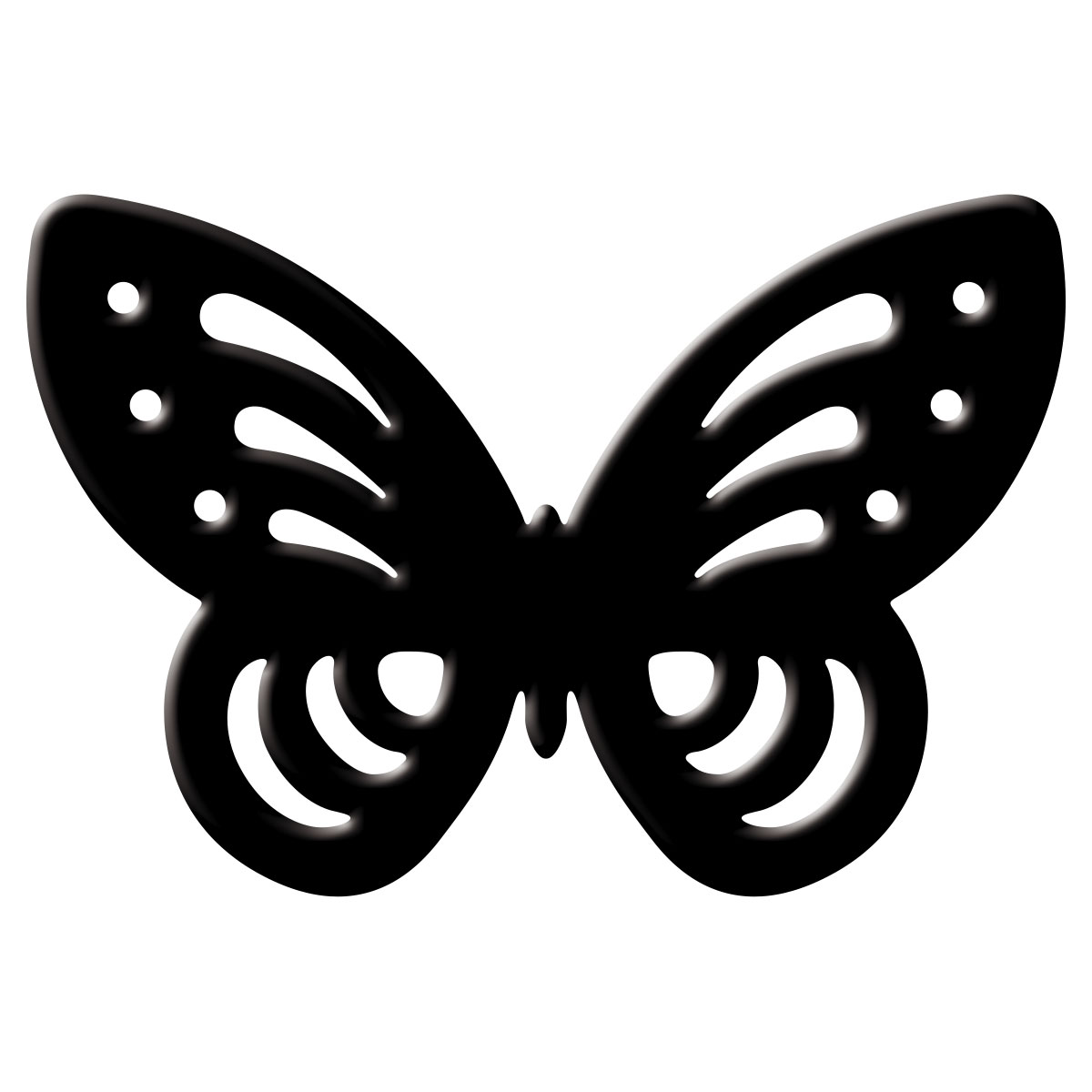 Silhouetten-Locher groß ca.35x45mm Schmetterling