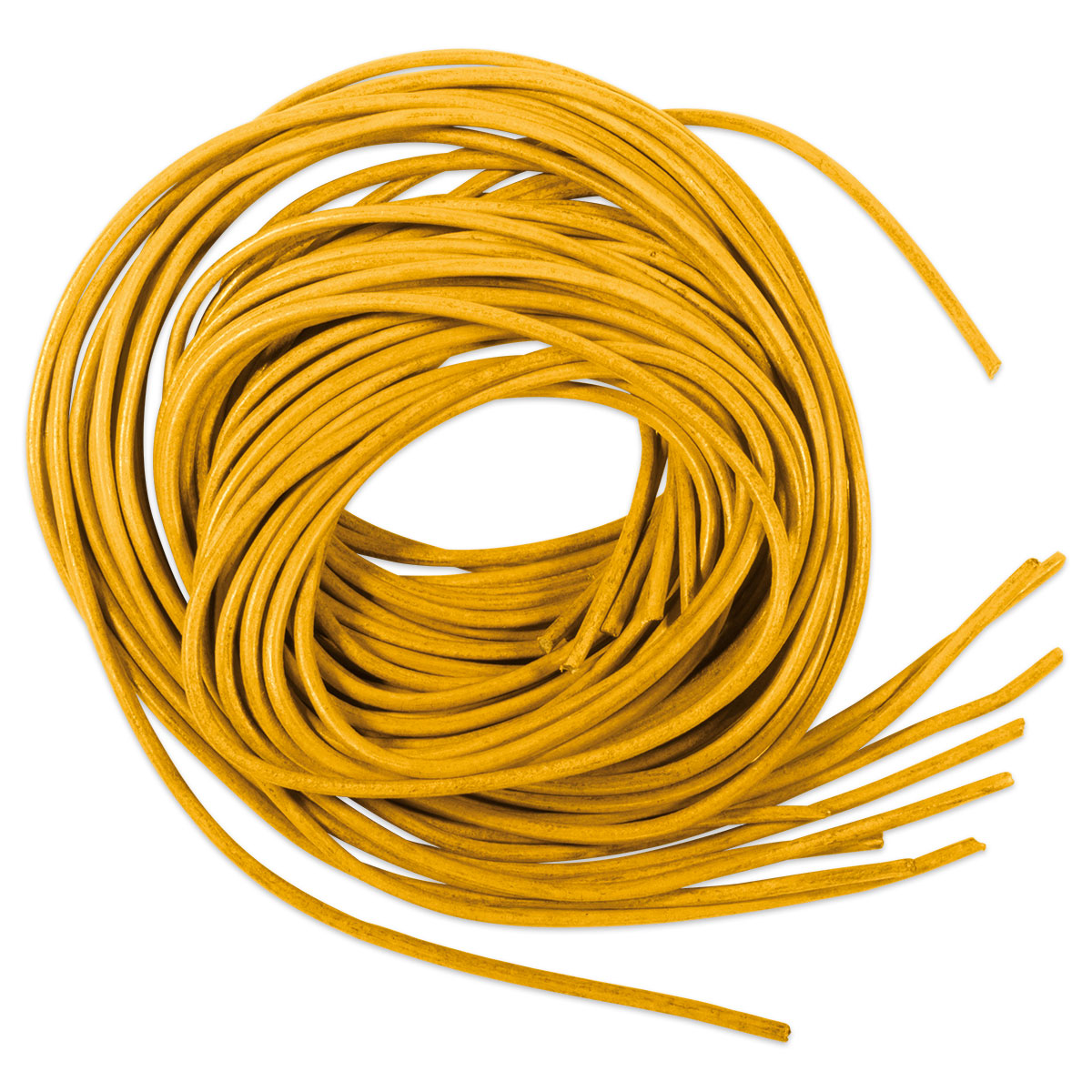 Lederriemchen rund 1-1,5mm 1m 10 St. gelb
