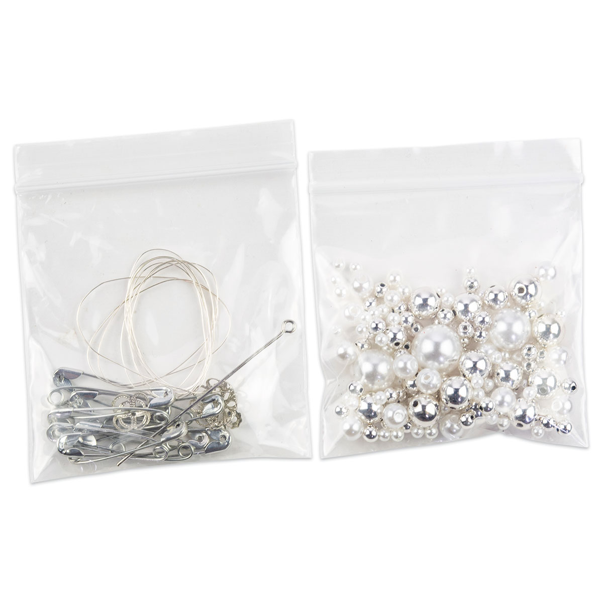 52219091_2 Kreativset Perlenengel ca. 7cm weiß-silberfarben
