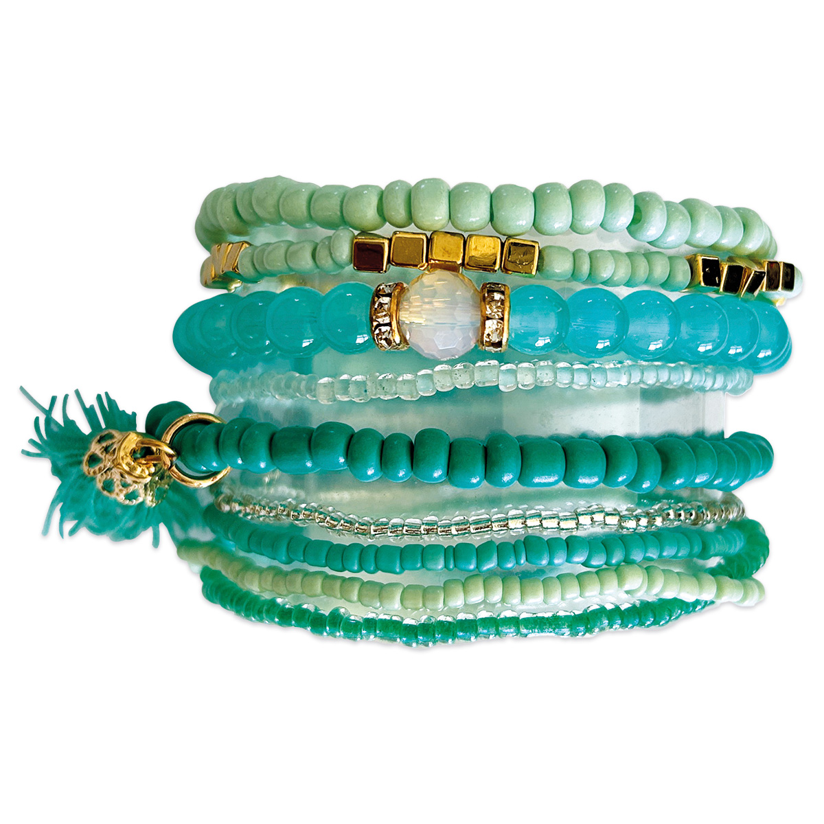 DIY Armbänder-Set türkis-grün